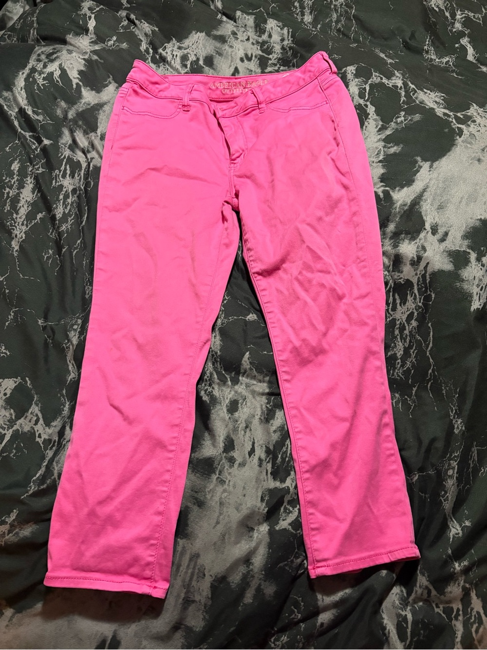 American Eagle Outfitters Hot Pink Hi-rise Stretch Crop Jegging